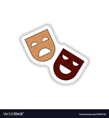 In paper sticker style comedy vector image