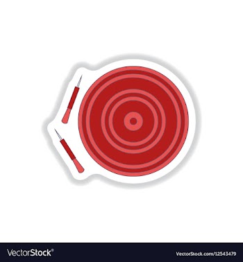In paper sticker style Dart vector image