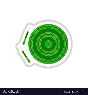 In paper sticker style dart vector image