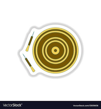 In paper sticker style dart vector image
