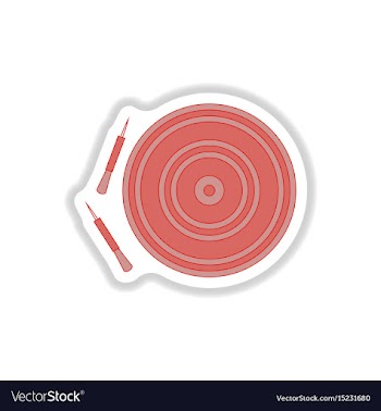 In paper sticker style dart vector image