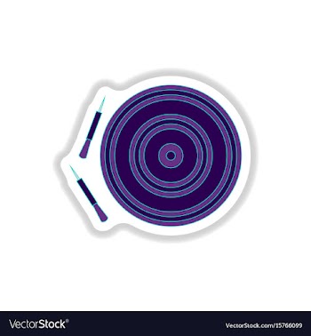 In paper sticker style dart vector image