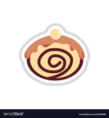 In paper sticker style donut vector image