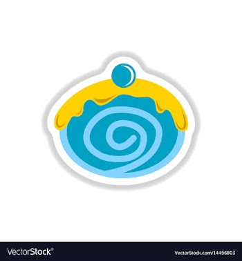 In paper sticker style donut vector image