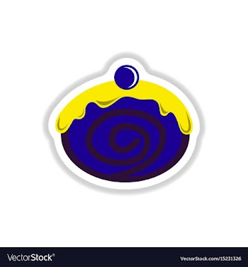 In paper sticker style donut vector image
