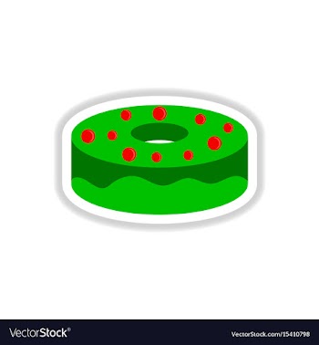 In paper sticker style donut vector image