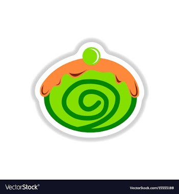 In paper sticker style donut vector image