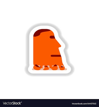 In paper sticker style easter vector image