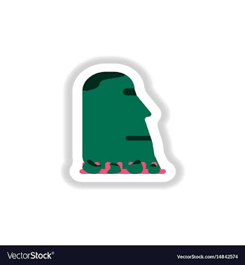 In paper sticker style easter vector image
