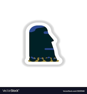 In paper sticker style easter vector image