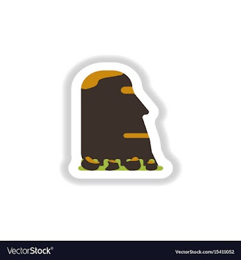 In paper sticker style easter vector image