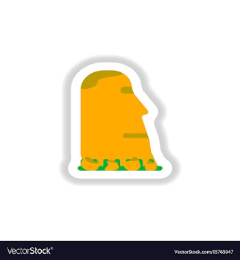 In paper sticker style easter vector image