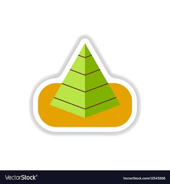 In paper sticker style Egypt vector image