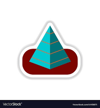 In paper sticker style egypt vector image