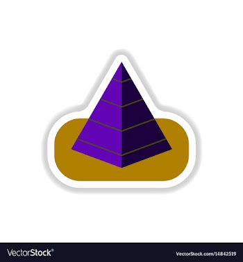 In paper sticker style egypt vector image