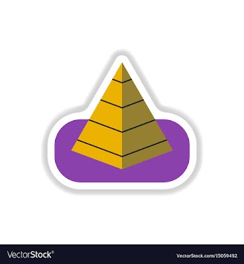 In paper sticker style egypt vector image