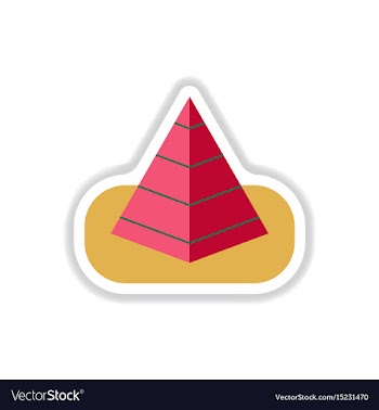 In paper sticker style egypt vector image