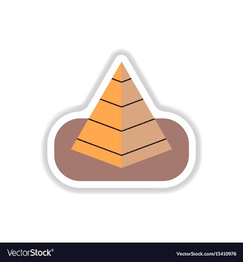 In paper sticker style egypt vector image