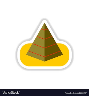 In paper sticker style egypt vector image