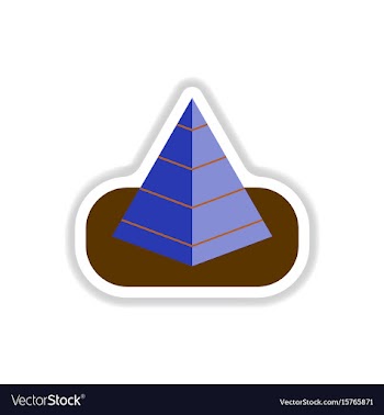 In paper sticker style egypt vector image