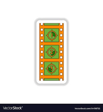 In paper sticker style film vector image