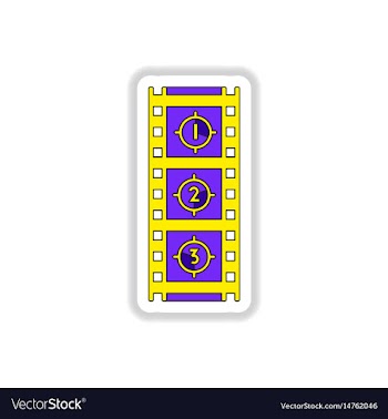 In paper sticker style film vector image