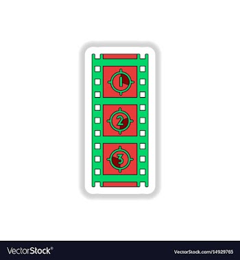 In paper sticker style film vector image
