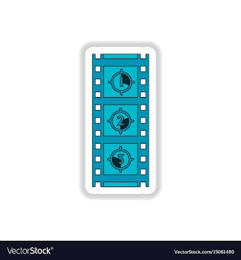In paper sticker style film vector image