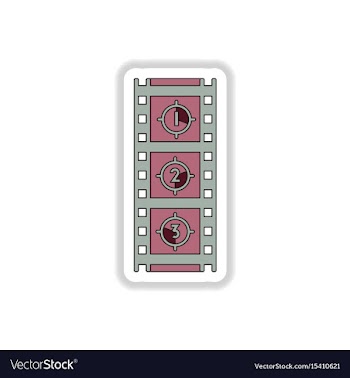 In paper sticker style film vector image