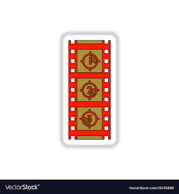 In paper sticker style film vector image