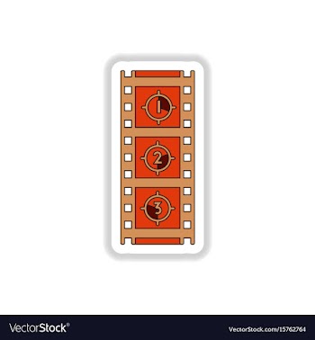 In paper sticker style film vector image