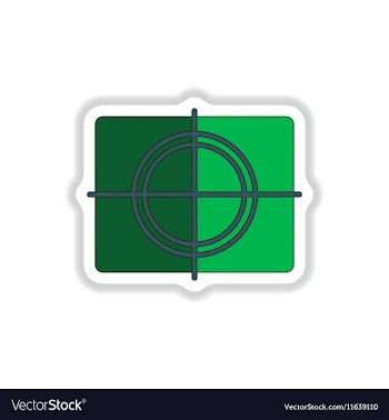 In paper sticker style frame vector image