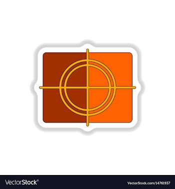 In paper sticker style frame vector image