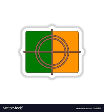 In paper sticker style frame vector image