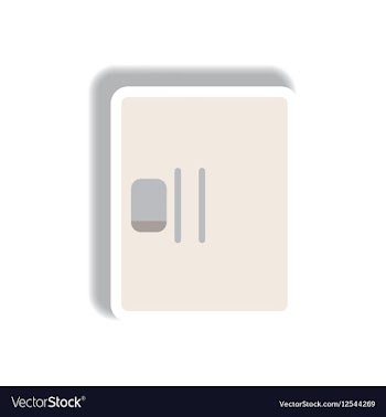 In paper sticker style fridge vector image