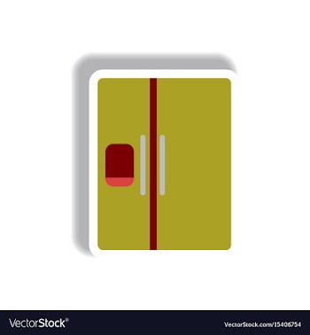 In paper sticker style fridge vector image