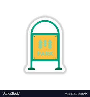 In paper sticker style garden vector image