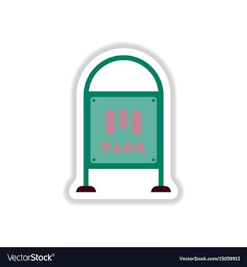 In paper sticker style garden vector image