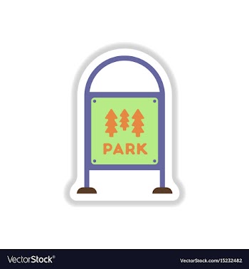 In paper sticker style garden vector image
