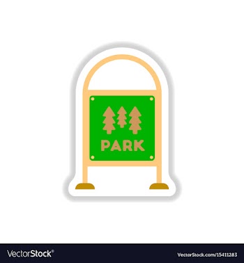 In paper sticker style garden vector image