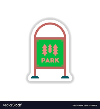 In paper sticker style garden vector image