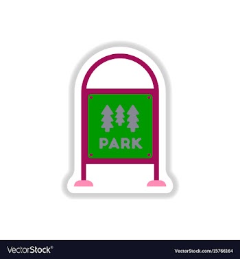 In paper sticker style garden vector image
