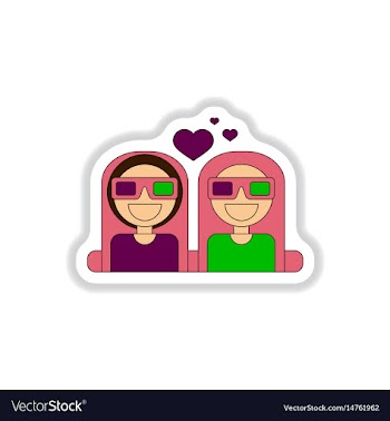 In paper sticker style girls vector image