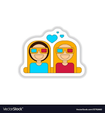 In paper sticker style girls vector image