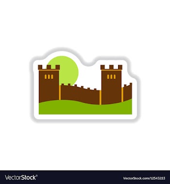 In paper sticker style Great vector image