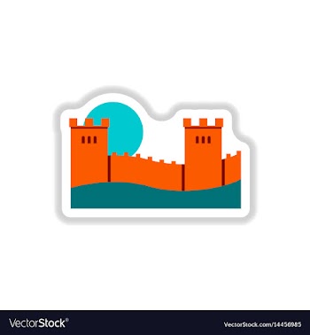 In paper sticker style great vector image