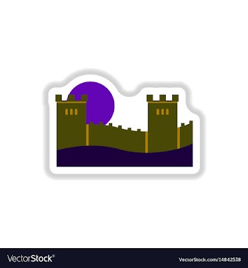 In paper sticker style great vector image