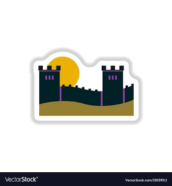 In paper sticker style great vector image