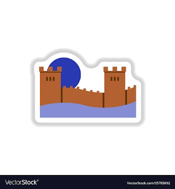 In paper sticker style great vector image