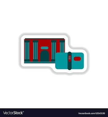 In paper sticker style history vector image